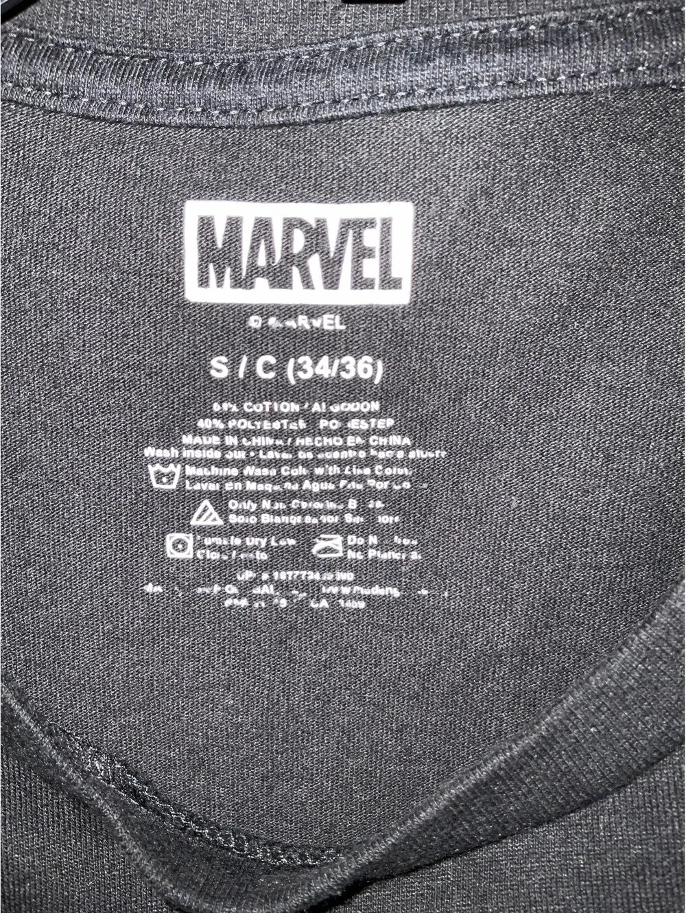 Marvel Deadpool Black Graphic T-Shirt Size S